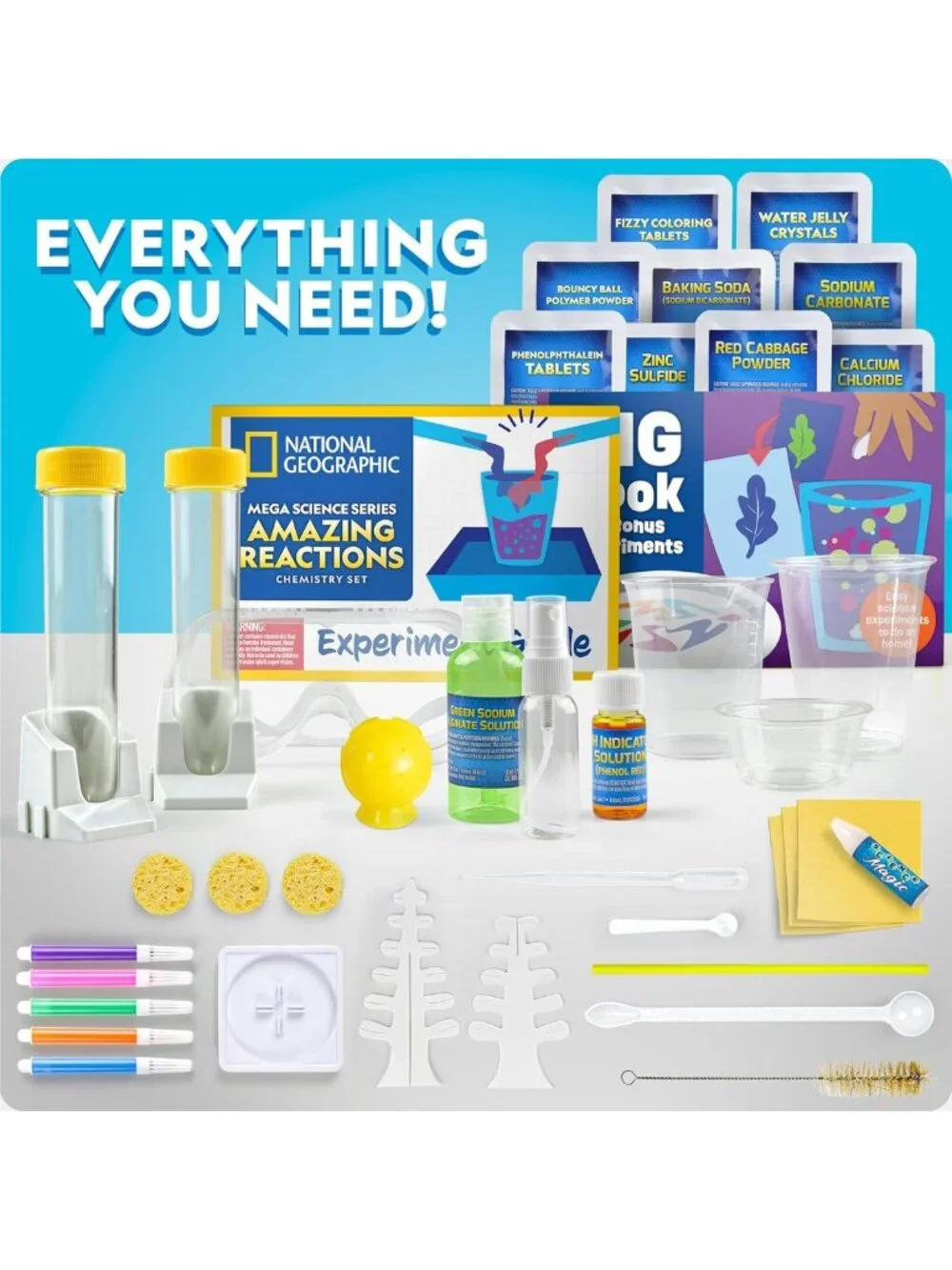 Ultimate Chemistry Set for Kids - 100+ Science Experiments, Crystal Growing